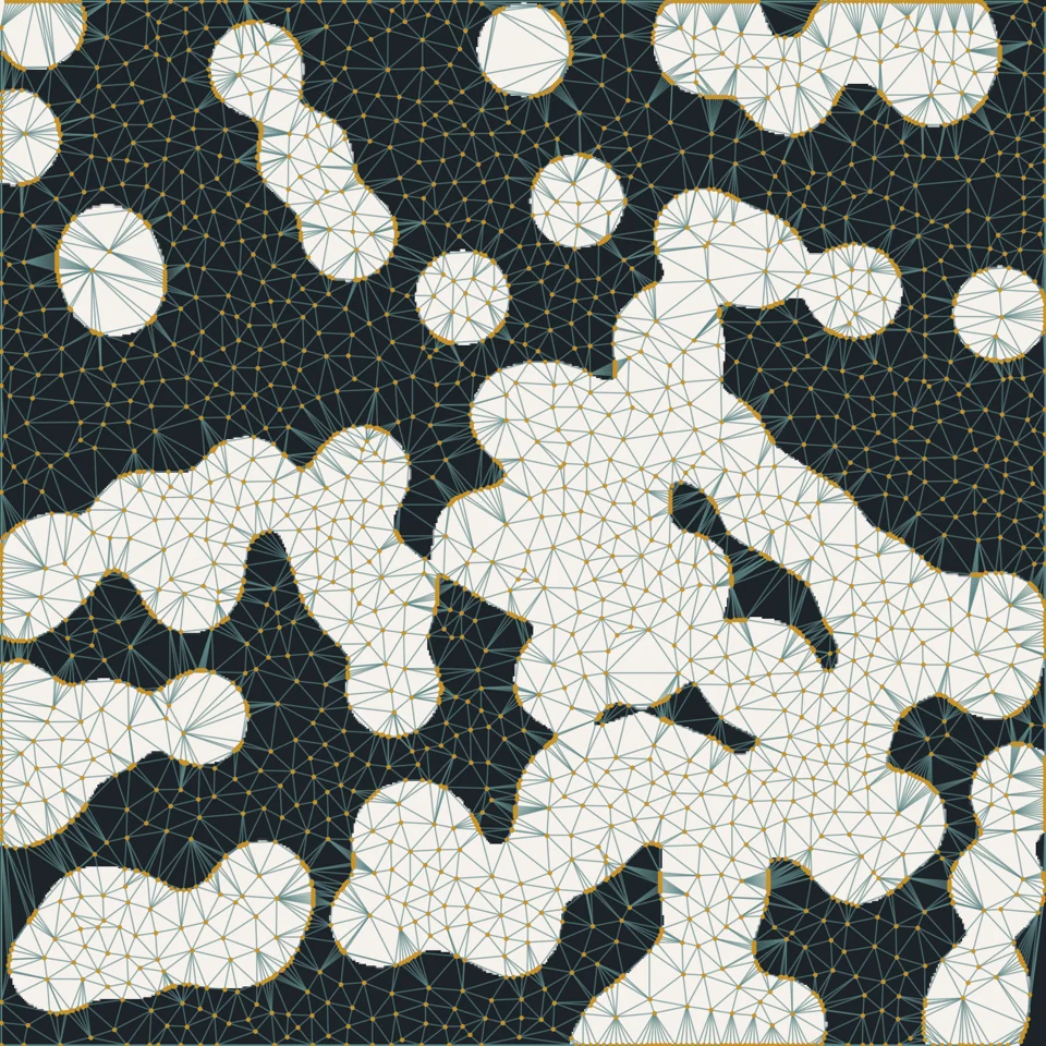 GoLF graph representation of curved obstacles and open space